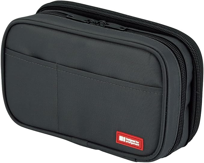 Lihit Lab A7555-4 Pen Case, Book Type, Double, Orange