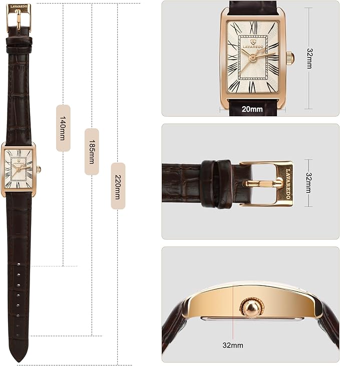 Women's Analog Display, Quartz, Face Watch, Leather Strap, Slim, Stylish, Waterproof, Square Watch, Simple, Women's, Popular, Casual, Fashion, Business, Work, Everyday Work, Girlfriend, Daughter,