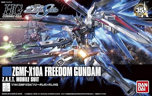 Bandai Spirits Plastic Hobby-Gundam Seed-#192 Freedom Gundam,Bandai Hgce, Multicolor