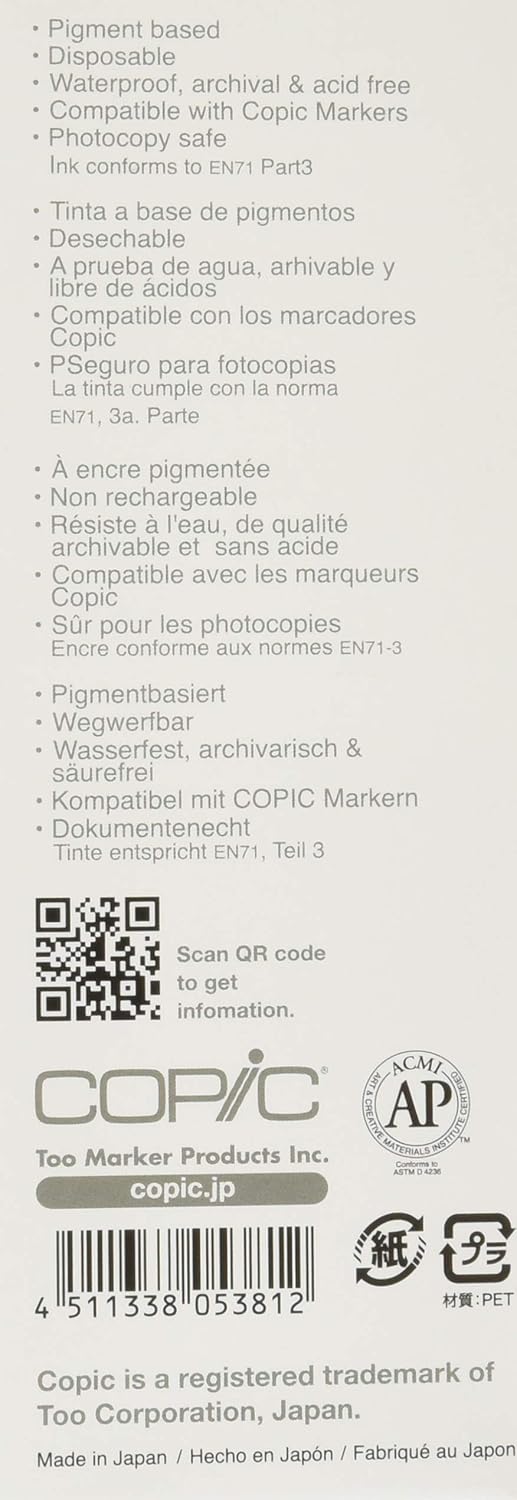 COPIC Multiliner Pens, Set of 4, Warm Gray, Set, Micro Pen, Drafting Pen, Drawing Pen, Line Art Pen