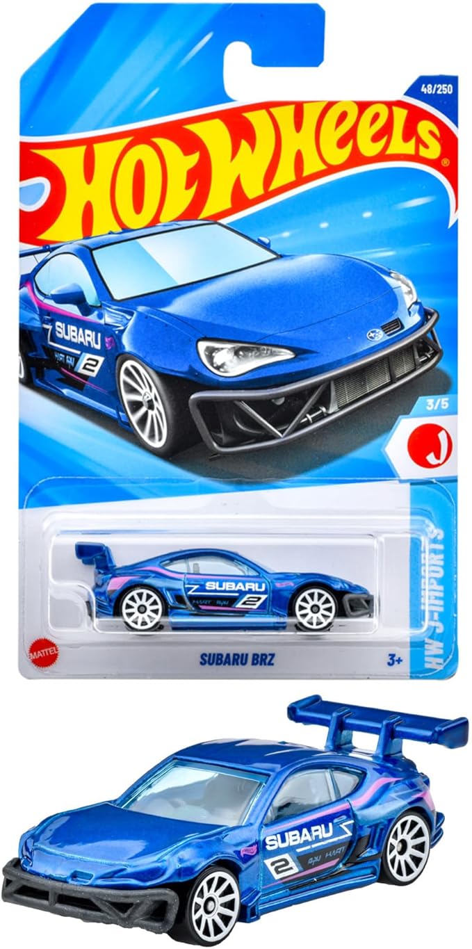 Hot Wheels JFN54 Basic Car, Subaru BRZ Pandem Kit, Vehicle Toy, Mini Car, 3 Years Old and Up, Blue