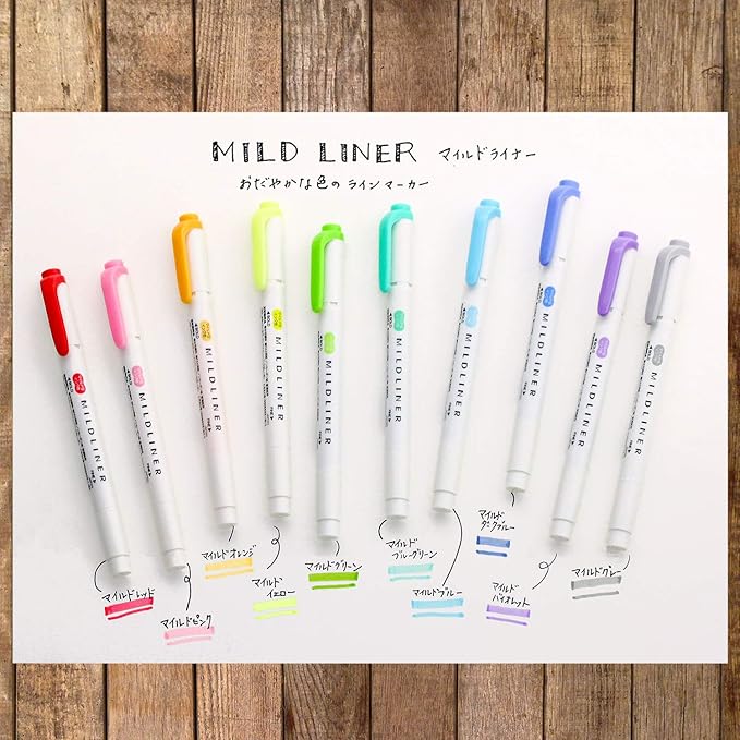 Zebra Wkt7-10C Highlighter,10 Colors,Multi-coloured