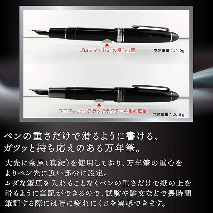 Sailor Fountain Pen Profit Black Raster Fine Letter 11-3048-220