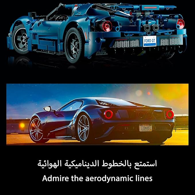 LEGO Technic 2022 Ford Gt 42154 Building Kit for Adults (1,466 Pieces), Multi Color