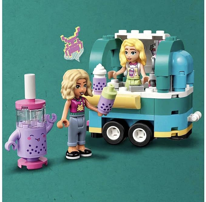 LEGO Friends Mobile Bubble Tea Shop 41733 Building Toy Set (109 Pieces), Multi Color