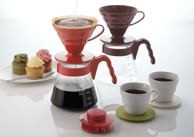 HARIO | V60 Coffee Server 02 Set | Glass | 700ml | 1-4 Cups.
