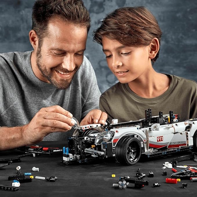 LEGO Technic Porsche 911 Rsr Building Blocks For Kids (1580 Pcs) 42096,Multicolor