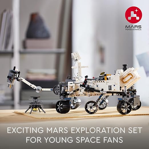 LEGO Technic NASA Mars Rover Perseverance Advanced Building Kit for Kids Ages 10 and Up, NASA Toy with Replica Ingenuity Helicopter, Gift for Kids Who Love Engineering and Science Projects, 42158