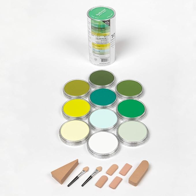 horubein Pan Pastel 10 Color Set, Green, 30104