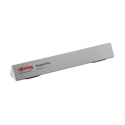 Rotring Rapid PRO Retractable Ballpoint Technical Drawing Pen, Medium Point, Matte Black, Blue Ink (1904292)