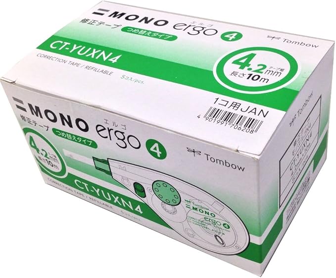 Tombow CT-YURN5-5P Pencil Correction Tape Mono Ergo N Cartridge 5mm 5mm