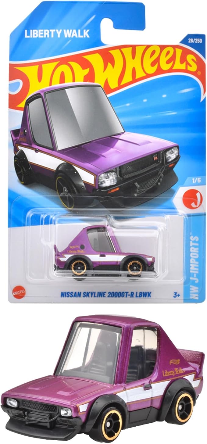 Hot Wheels JFN52 Basic Car Nissan Skyline 2000GT-R LBWK Vehicle Toy Mini Car 3 Years Old Purple