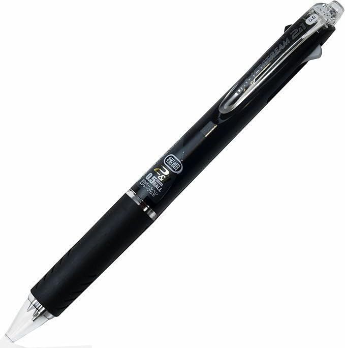 Uni Jetstream Multi Pen 2and1, 0.5mm Ballpoint Pen (, Black, Red) and 0.5mm Mechanical Pencil, Black Body (MSXE350005.24)