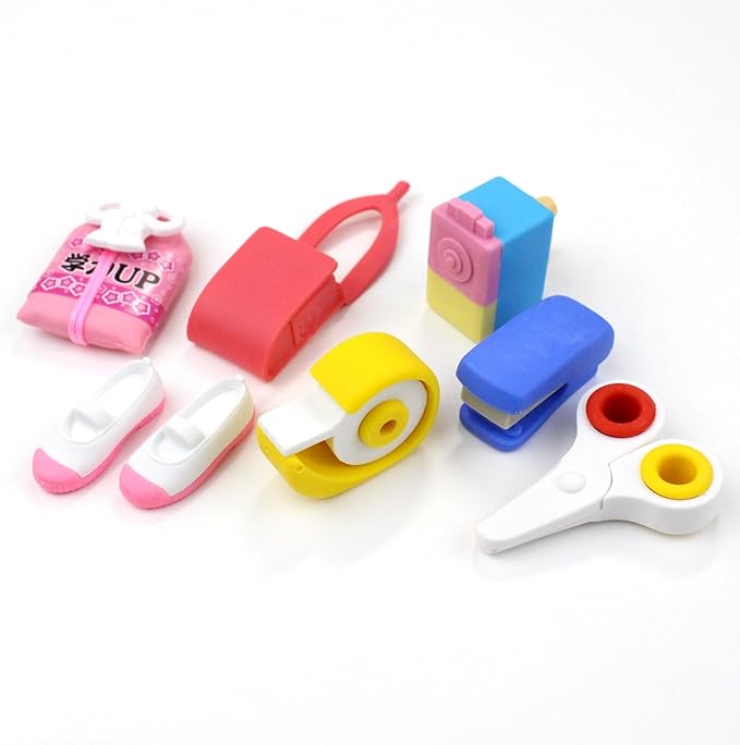 Iwako Eraser, School Grade, 10-Piece Blister