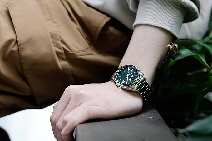 Seiko Solar Radio Watch, The Standard, Men's, silver/green