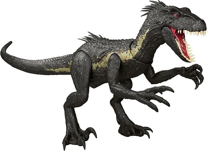 Mattel Jurassic World JCG26 Jurassic World Damage! Hikaru Indraptor Children's Figure, Dinosaur, Toy, Total Length: Approx. 14.9 inches (37.8 cm), 4 Years Old and Up Black