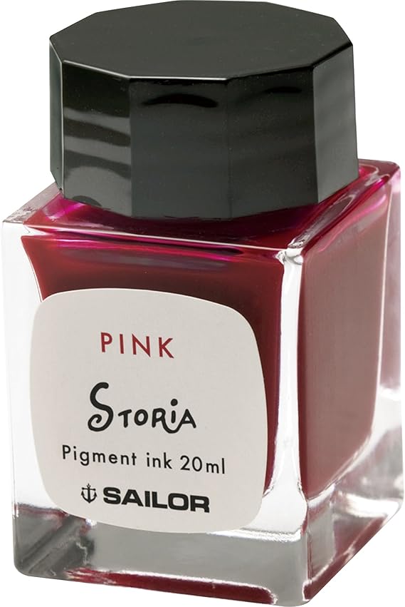 Sailor Fountain Pen, Pigment Bottle Ink, Storia, 0.7 fl oz (20 ml), Red 131006230 (yellow)