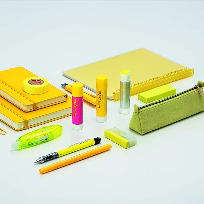 Tombow PT-TCY81-10P Stick Glue (Neon Yellow Color) Disappearing Pit Neon Pink Axis Pink 10pcs