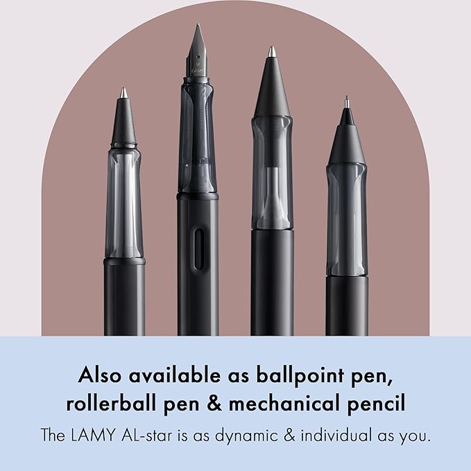 LAMY AL-star Black Fountain Pen - Ergonomic grip and black steel nib Size F