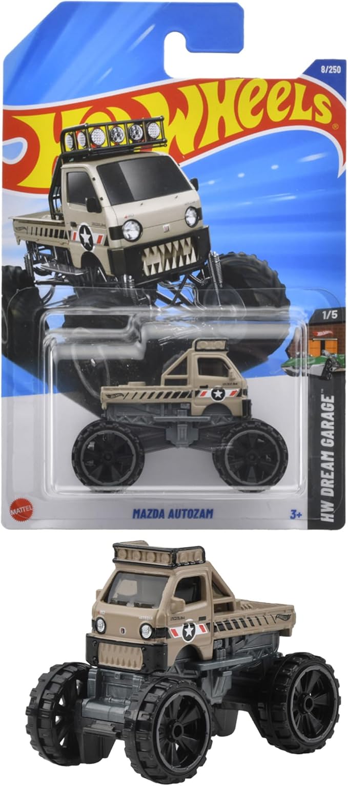 Hot Wheels JFN40 Basic Car, Mazda Autozam Vehicle Toy, Mini Car, 3 Years Old and Up, Brown