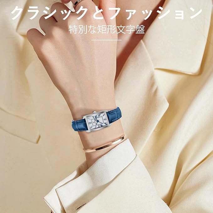 Women's Analog Display, Quartz, Face Watch, Leather Strap, Slim, Stylish, Waterproof, Square Watch, Simple, Women's, Popular, Casual,