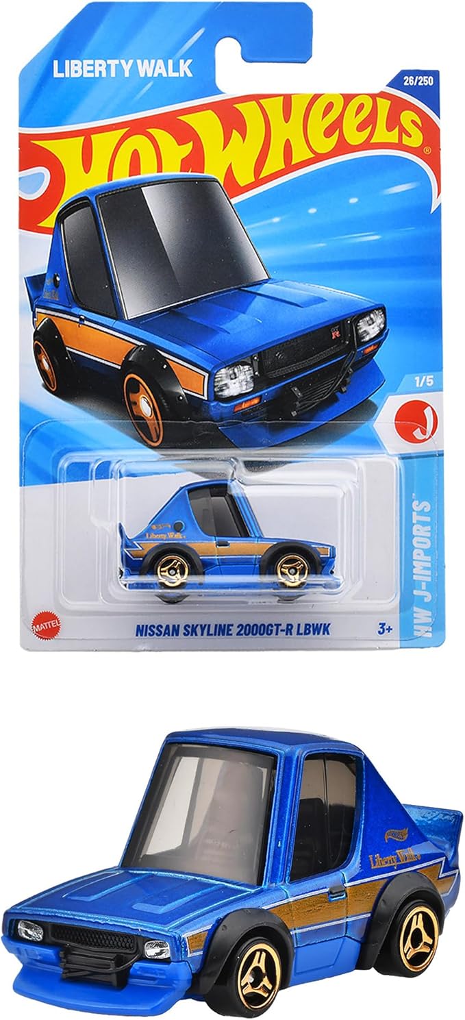 Hot Wheels JFN53 Basic Car Nissan Skyline 2000GT-R LBWK Vehicle Toy Mini Car 3 Years Old Blue