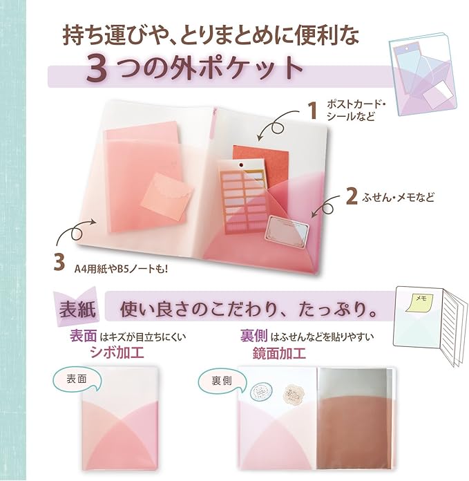 Plus Clear File A4 Vertical 40 Pockets Pasty 98-417 Vanilla White