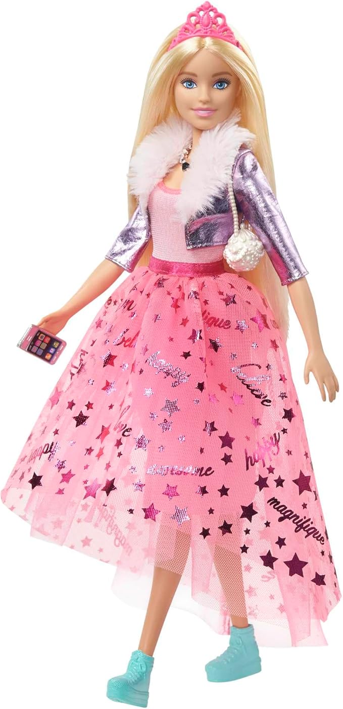 Barbie Princess Adventure Barbie GML76 (Includes Accessories, Pet Accessories), Dress Up Doll Care Set