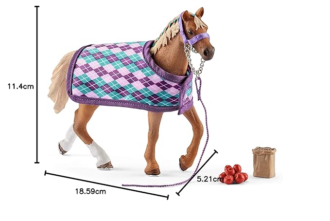 Schleich English Thoroughbred with Blanket Playset