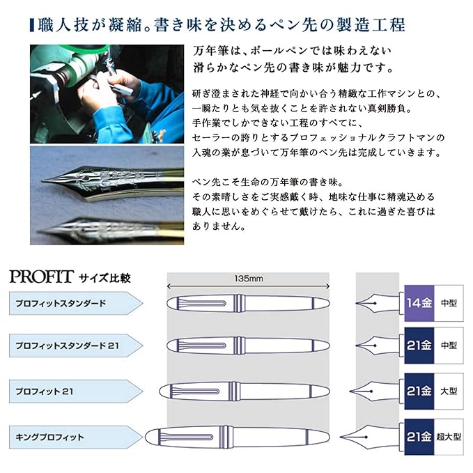 Sailor Pen fountain pen professional fit standard 21 in the shape 11-1521-420 Black (Ultra Fine)