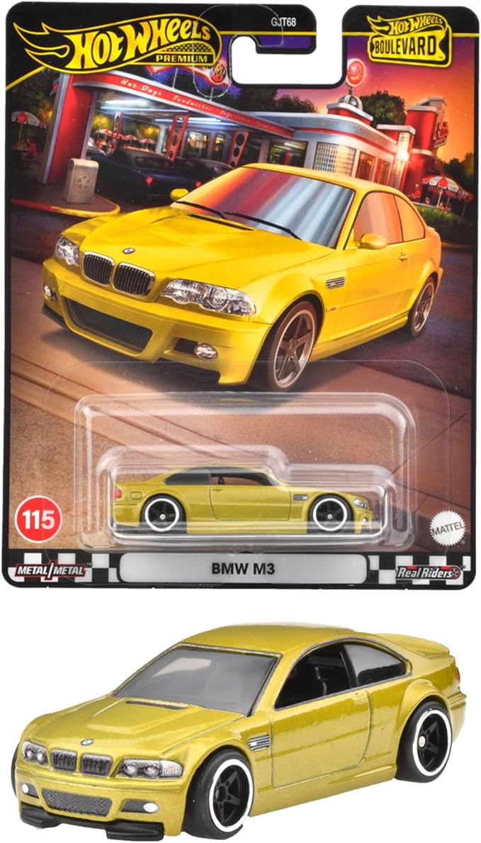 Hot Wheels HRT80 Boulevard BMW M3 Vehicle Toy Mini Car 3 Years Old Yellow