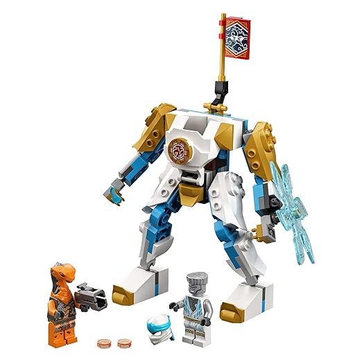 LEGO 71761 Ninjago Zanes Power-Up Mech EVO, Toy from 6 Years with Ninja Action Figure and Snake