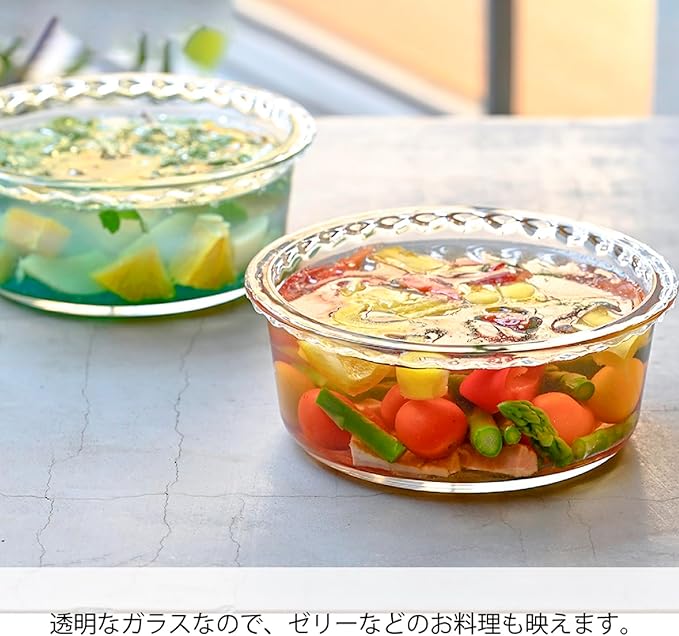 HARIO HWCK-100-BK Heat Resistant Glass Whole Cake Mold, No. 5, 33.4 fl oz (1000 ml), BUONO kitchen Clear Au Gratin Dish, Made in Japan