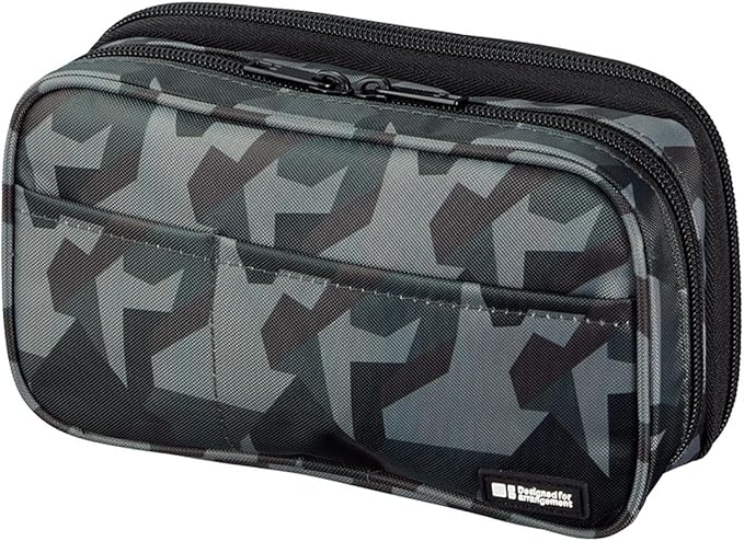 Lihit Lab A7555-4 Pen Case, Book Type, Double, Orange