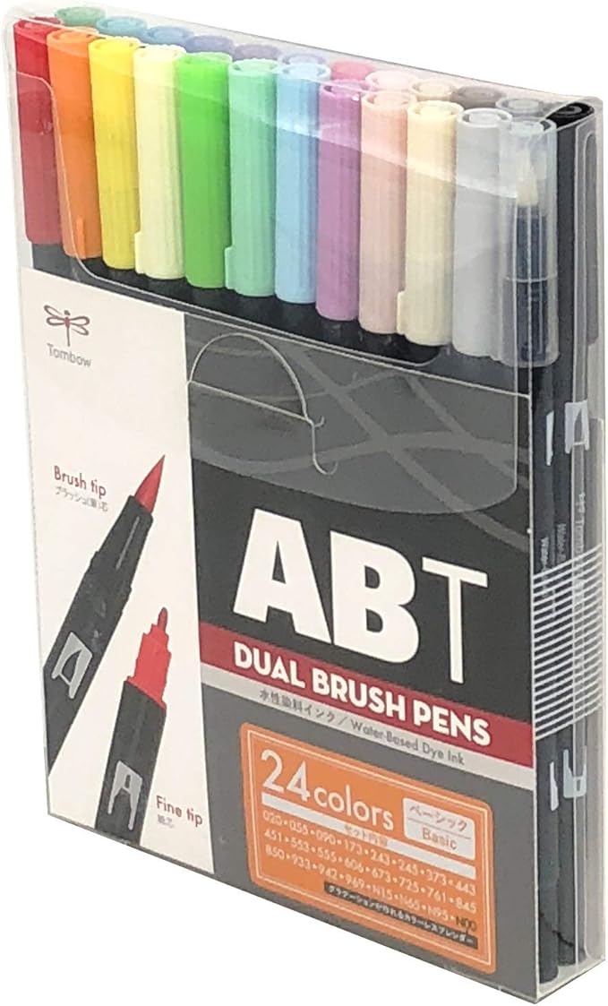 TOMBOW Pencil Brush Pen Dual Brush Pen ABT 12 Color Set Portrait AB-T12CPO