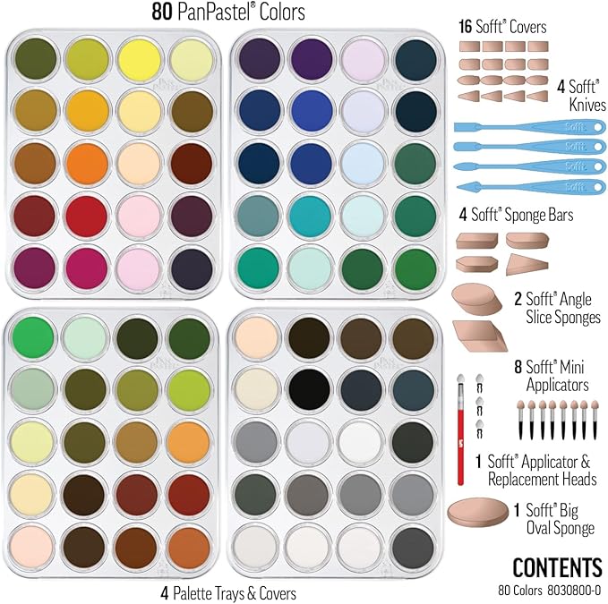 Colorfin PPSTL80 PanPastel Ultra Soft Artist Pastel Set, 80-Pack