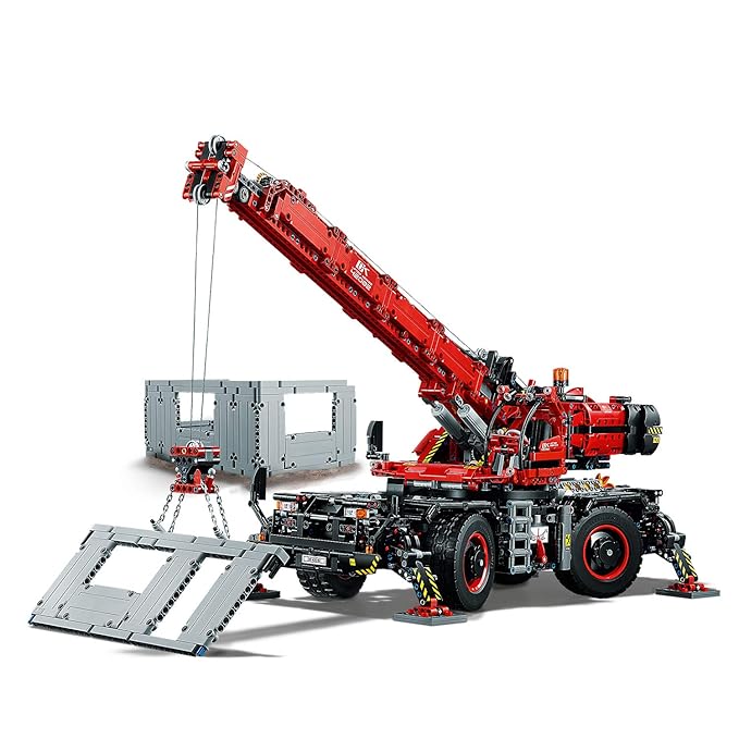 LEGO Boy's Technic Rough Terrain Crane Building Blocks (Multicolor, 11 to 16 Years, 42083) - 4057 Pieces