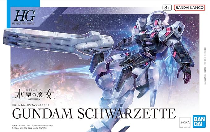 Bandai Spirits HG Mobile Suit Gundam Mercury Witch Gundam Schwarzette, 1/144 Scale, Color-coded Plastic Model