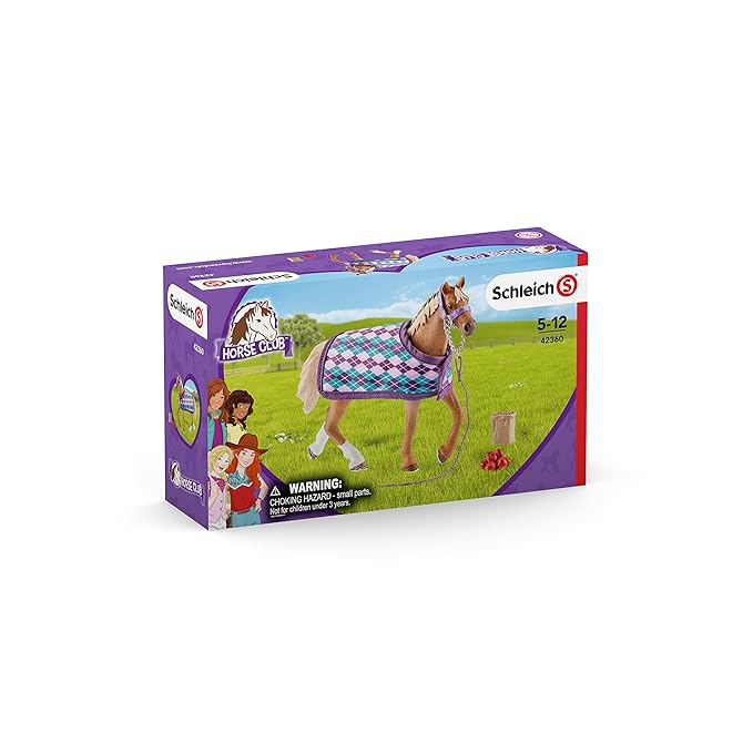 Schleich English Thoroughbred with Blanket Playset