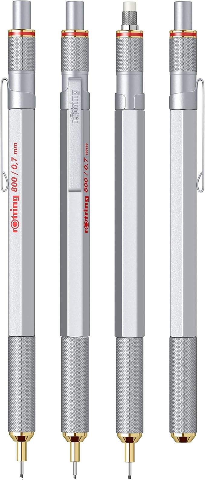 Rotring 800 Retractable 0.7mm Mechanical Pencil - Silver