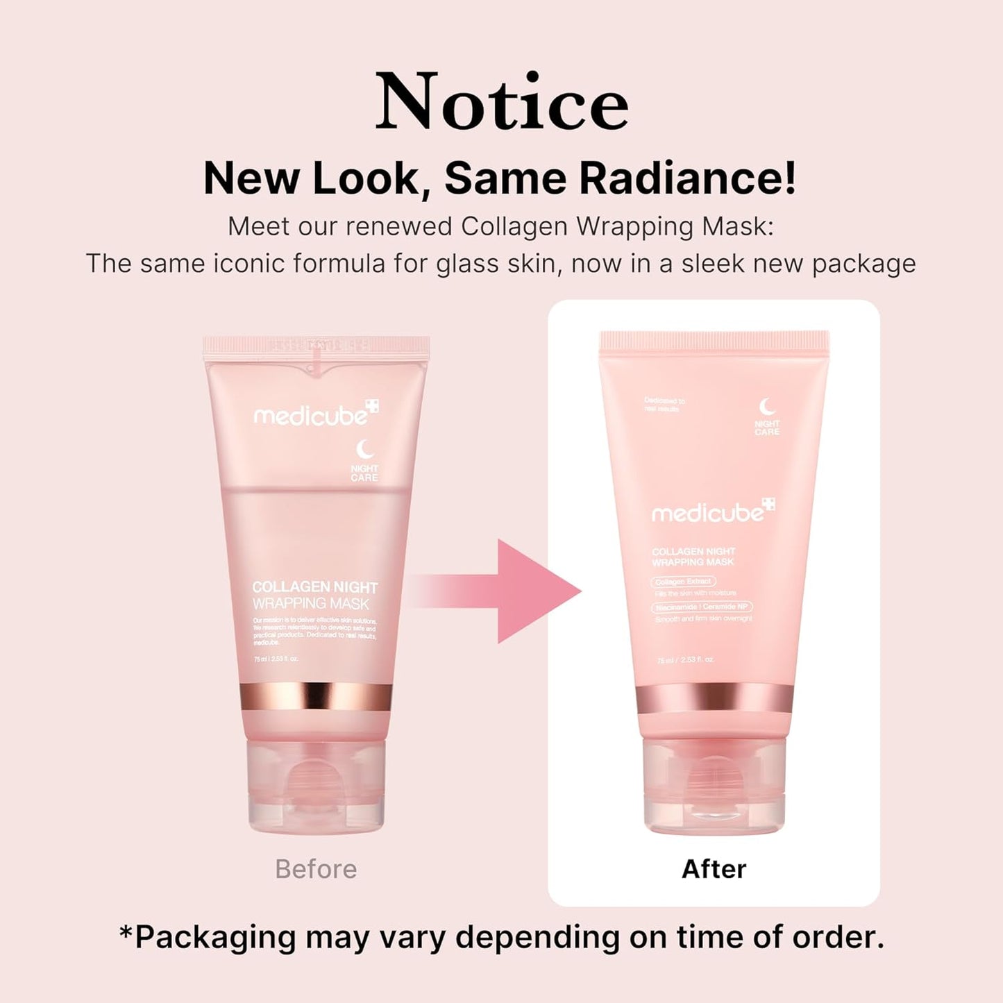 Medicube Collagen Overnight Wrapping Peel Off Facial Mask Pack - Korean Skin Care, 2.53 fl.oz