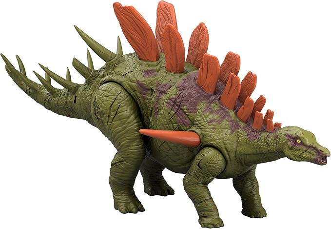 Mattel Jurassic World JCL65 Horu! Kentrosaurus Action Figure, Dinosaur Toy for Kids, Total Length: Approx. 11.7 inches (29.6 cm), Green