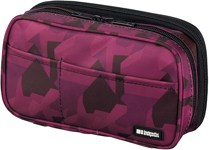 Lihit Lab A7555-4 Pen Case, Book Type, Double, Orange