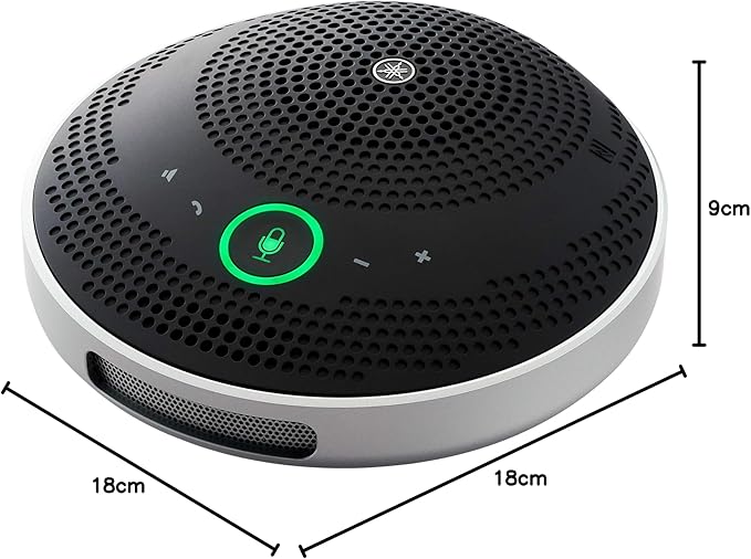 Yamaha YVC-200B Unified Communication Speakerphone, USB/Bluetooth Compatible, Black