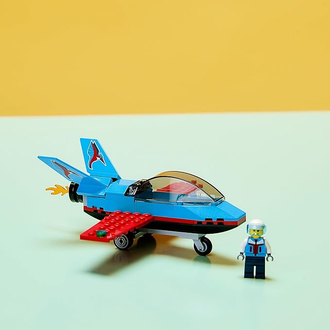 LEGO City Stunt Plane 60323 Building Kit (59 Pcs),Multicolor