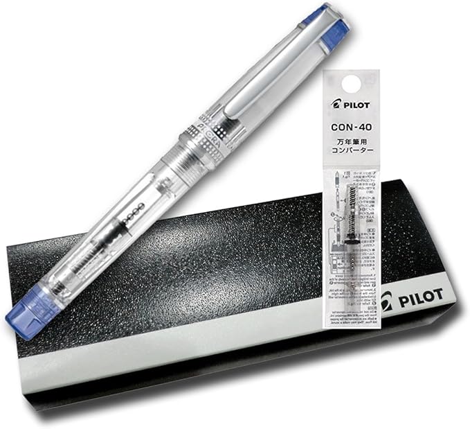 Pilot Prera Iro-Ai Calligraphy-Nib Fountain Pen, Transparent Light Blue Body (FPRN-350R-TLBCM)