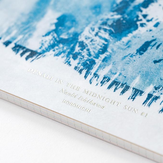 Hobonichi Notebook, Naoki Ishikawa/Almost Daily Square Notebook (A6) DenalI In The Midnight Sun #1, 3.7 mm Square, 240 Pages, 4 Color Grid, Notebook Accessory
