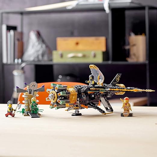 LEGO Ninjago Legacy Boulder Blaster 71736 Airplane Toy Featuring Collectible Figurines, New 2021 (449 Pieces) Multicolor
