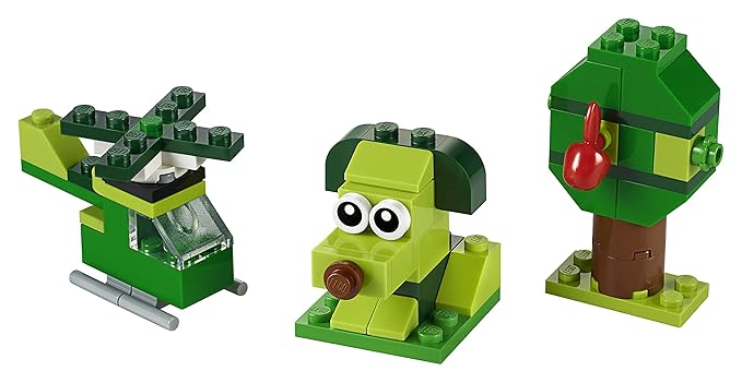 LEGO 11007 Classic Creative Green Bricks Learning Starter Set, Preschool Toys for Kids 4+ Year Old (60 Pieces)