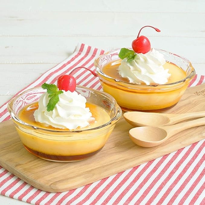 HARIO SWB-2012 Heat-resistant Glass Sweets Bowl, 200, Set of 4, Made in Japan